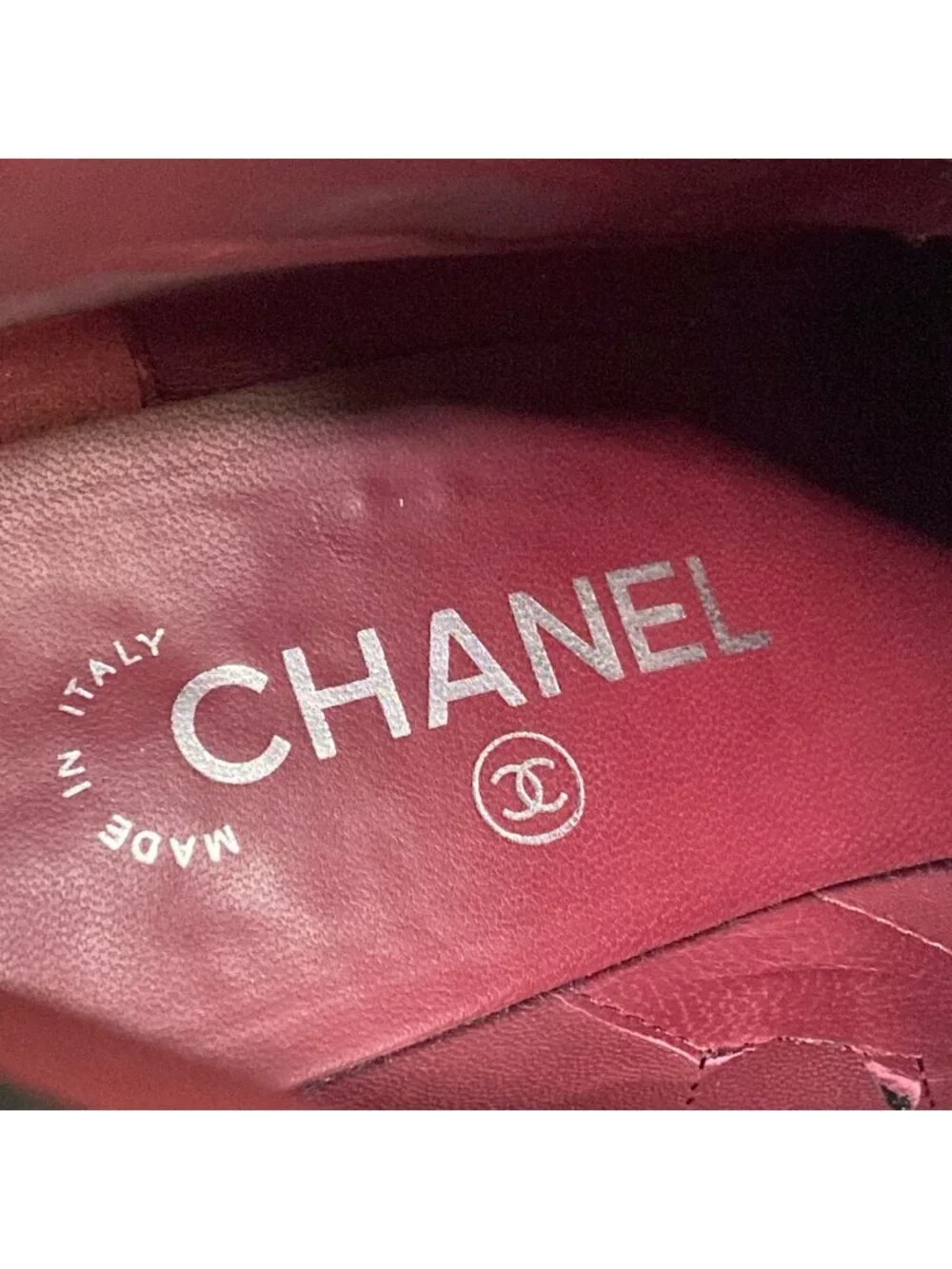 Chanel Short Boots Black Silver CC Logo Turnlock Leather